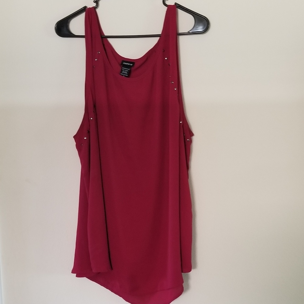 Torrid Burgundy Dress Blouse - Picture 2 of 5